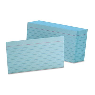 Oxford Ruled Index Cards, 3 x 5, Blue, 100/Pack OXF7321BLU