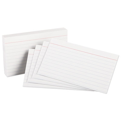 Oxford 31EE Ruled Index Cards, 3 x 5, White, 100/Pack OXF31