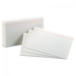 Oxford 51EE Ruled Index Cards, 5 x 8, White, 100/Pack OXF51