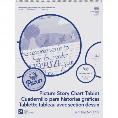 Pacon Ruled Picture Story Chart Tablet MMK07430