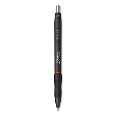 Sharpie S-Gel S-Gel Retractable Gel Pen, Medium 0.7 mm, Red Ink, Black Barrel, Dozen SAN2096158