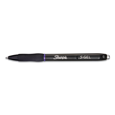Sharpie S-Gel S-Gel Retractable Gel Pen, Medium 0.7 mm, Purple Ink, Purple Barrel, Dozen SAN2126235