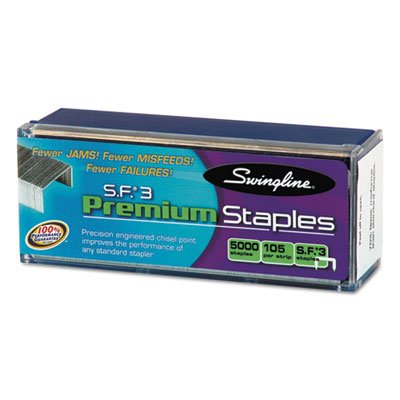 Swingline S7035440E S.F. 3 Premium Chisel Point 105 Count Half-Strip Staples, 5000/Box SWI35440