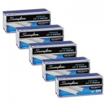 Swingline S7035481 S.F. 4 Premium Staples, 0.25" Leg, 0.5" Crown, Silver, 5,000/Box, 5 Boxes/Pack