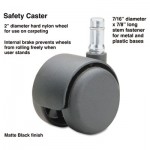 Master Caster Safety Casters, Standard Neck, Nylon, B Stem, 110 lbs./Caster, 5/Set MAS64234