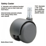 Master Caster Safety Casters,Standard Neck, Polyurethane, B Stem, 110 lbs./Caster, 5/Set MAS64334