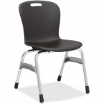 Virco Sage Series 4-Leg Stack Chair CHAIR-SG418-BLK01-CHRM