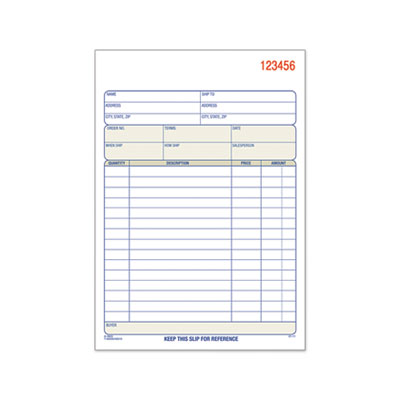 TOPS Sales Order Book, 5-9/16 x 7-15/16, Two-Part Carbonless, 50 Sets/Book TOP46500