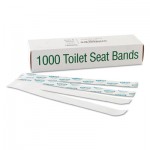 BGC 300591 Sani/Shield Printed Toilet Seat Band, Paper, Blue/White, 16" Wide x 1-1/2" Deep BGC300591