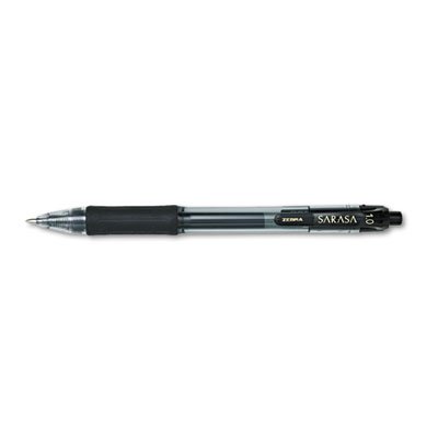 Zebra Sarasa Retractable Gel Pen, Black Ink, Bold, Dozen ZEB46610