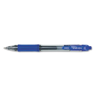 Zebra Sarasa Retractable Gel Pen, Blue Ink, Bold, Dozen ZEB46620