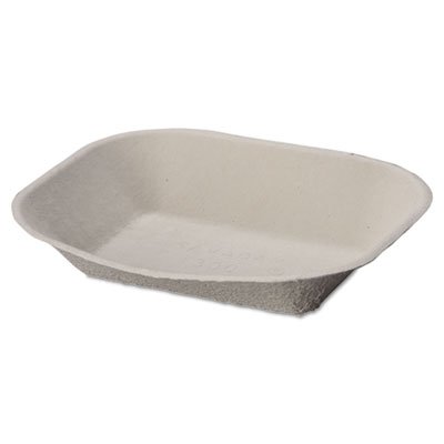 HUH10405CT Savaday Molded Fiber Food Tray, 9 x 7, Beige, 250/Bag, 500/Carton HUH10405CT