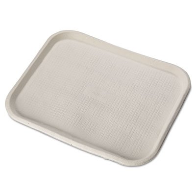 HUH20804CT Savaday Molded Fiber Food Trays, 14 x 18, White, Rectangular, 100/Carton HUH20804CT