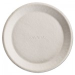 HUH10117 Savaday Molded Fiber Plates, 10 Inches, White, Round HUH10117