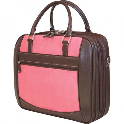 Mobile Edge ScanFast Element Checkpoint Friendly Briefcase - Pink Suede MESFEBX