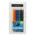 Prismacolor Scholar Colored Pencil Set, 3 mm, 2B (#2), Assorted Lead/Barrel Colors, Dozen SAN92804