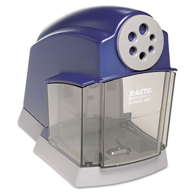 X-Acto School Pro Classroom Electric Pencil Sharpener, Blue/Gray EPI1670