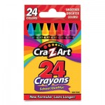 Cra-Z-Art School Quality Crayon, Assorted Colors, 24/Box CZA1020148