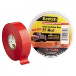 500-10810 Scotch 35 Vinyl Electrical Color Coding Tape, 3/4" x 66ft, Red MMM10810