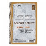 TOPS Second Nature Subject Wire Notebook, College/Medium, 9 1/2 x 6, White, 80 Sheets TOP74109
