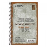 TOPS Second Nature Subject Wirebound Notebook, Narrow, 8 x 5, White, 80 Sheets TOP74108