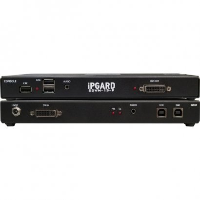 iPGARD Secure 1-Port, Single-Head DVI KVM Switch with Dedicated CAC Port & 4K Support SDVN-1S-P