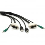 Black Box Secure DVI KVM Cable - USB A-B, 3.5mm Audio, 6-ft SKVMCBL-DVI-06