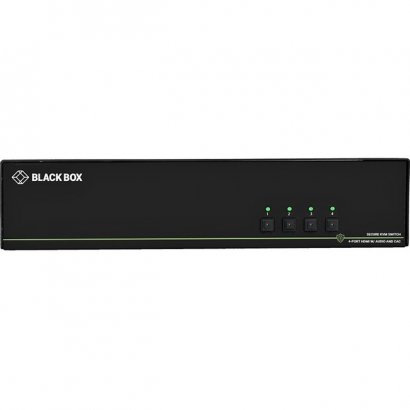 Black Box Secure KVM Switch, DisplayPort, 4-Port, CAC, NIAP 3.0 (Quad Head) SS4P-QH-DP-UCAC