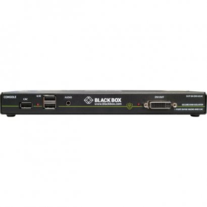 Black Box Secure NIAP 3.0 Single-Head DVI-I USB KVM Defender with CAC SI1P-SH-DVI-UCAC