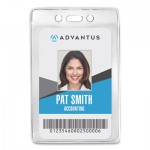 Advantus Security ID Badge Holder, Vertical, 3.13 x 4.88, Clear, 50/Box AVT75419