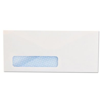 UNV35203 Security Tinted Window Business Envelope, Diagonal, #10, White, 500/Box UNV35203