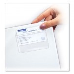 C-Line Self-Adhesive Business Card Holders, Top Load, 2 x 3 1/2, Clear, 10/Pack CLI70257