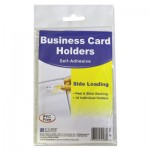 C-Line Self-Adhesive Business Card Holders, Side Load, 3 1/2 x 2, Clear, 10/Pack CLI70238