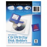 Avery Self-Adhesive Media Pockets, 10/Pack AVE73721