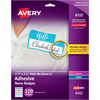Avery Self-Adhesive Name Tags 08722