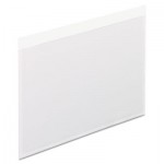 Pendaflex Self-Adhesive Pockets, 4 x 6, Clear Front/White Backing, 100/Box PFX99376