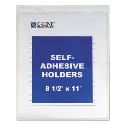 C-Line Self-Adhesive Shop Ticket Holders, Heavy, 15", 8 1/2 x 11, 50/BX CLI70911