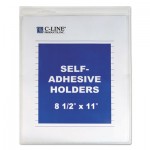 C-Line Self-Adhesive Shop Ticket Holders, Heavy, 15", 8 1/2 x 11, 50/BX CLI70911