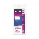 Avery Self-Adhesive Top-Load Business Card Holders, 3.5 x 2, Clear, 10/Pack AVE73720
