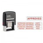 Trodat Self-Inking Stamps, 12-Message, Self-Inking, 1 1/4 x 3/8, Red USSE4822