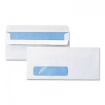 UNV36102 Self-Seal Business Envelope, Window, Security Tint, #10, White, 500/Box UNV36102