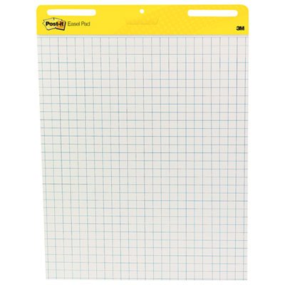 Post-It Easel Pads Self-Stick Easel Pads, Quadrille, 25 x 30, White, 2 30-Sheet Pads/Carton MMM560