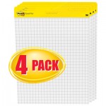 Post-It Easel Pads Self-Stick Easel Pads, Quadrille, 25 x 30, White, 4 30-Sheet Pads/Carton MMM560VAD4PK