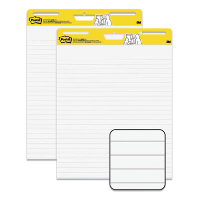 Post-it Easel Pads Super Sticky 561WL VAD 2PK Self-Stick Easel Pads, Ruled 1 1/2", 25 x 30