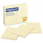 Highland 6609 Self-Stick Notes, 4 x 6, Yellow, 100-Sheet MMM6609YW