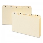 Smead Self-Tab Card Guides, Alpha, 1/5 Tab, Manila, 8 x 5, 25/Set SMD57076
