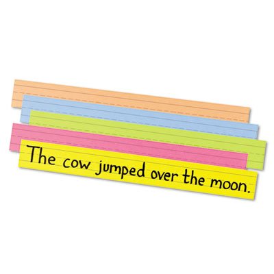 Pacon Sentence Strips, 24 x 3, Assorted Bright Colors, 100/Pack PAC1733