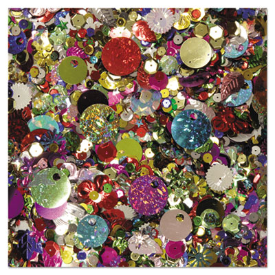 Creativity Street Sequins and Spangles, Assorted Metallic Colors, 4 oz/Pack CKC6114