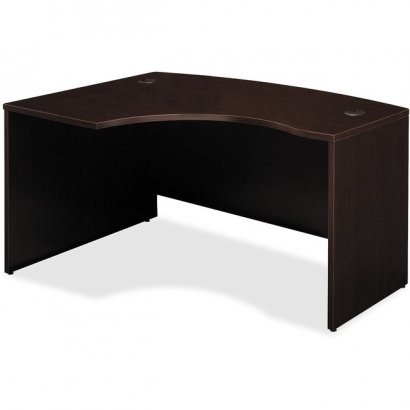 Bush Business Furniture Series C 60W x 43D LH L-Bow Desk Shell in Mocha Cherry WC12933