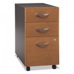 Bush Series C Collection 3 Drawer Mobile Pedestal (Assembled), 15.75w x 20.25d x 27.88h, Natural Cherry BSHWC72453SU